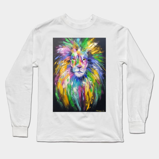 Lion Long Sleeve T-Shirt by OLHADARCHUKART